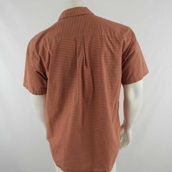 Patagonia Men's Button Up S/S Shirt Size Large Organic Cotton Orange - Picture 4 of 5